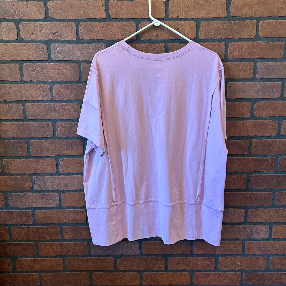 Y2K Sequin Graphic Tee Purple Pizza and Beer - Size Small Game Day Oversized - Picture 4 of 11